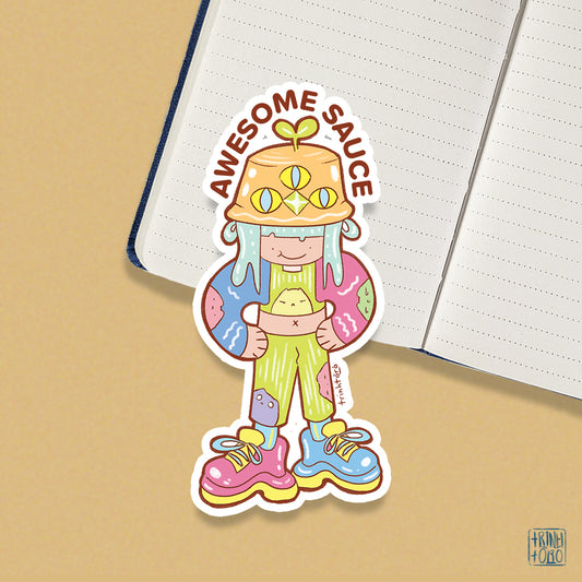 Awesome sauce holographic sticker